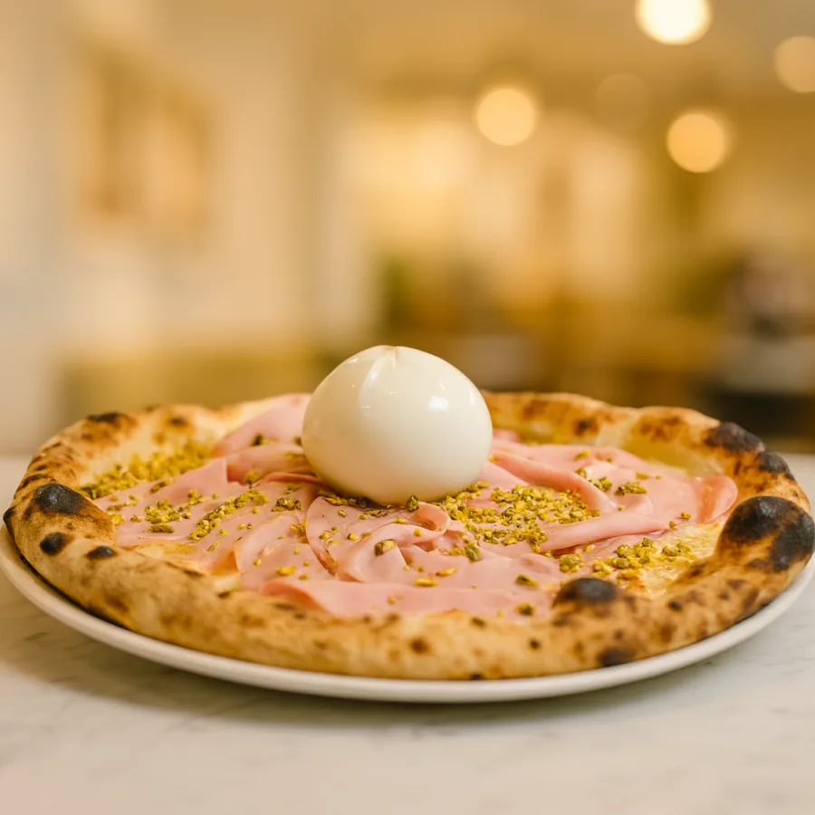 Visuel de la même pizza généré par IA